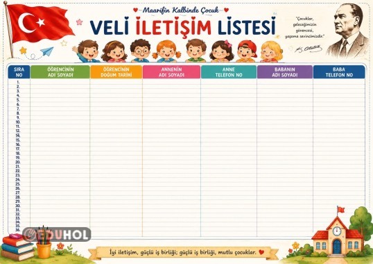 VELİ İLETİŞİM LİSTESİ
