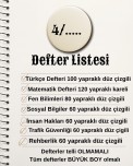 4.sınıf ihtiyaç listesi