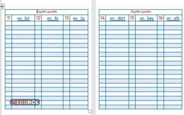 11-50 arası sayılar