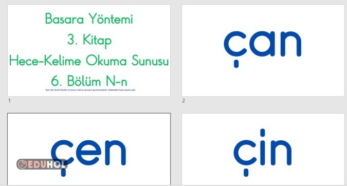 BASARA HECE YÖNTEMİ N SESİ HECE KELİME SUNUSU