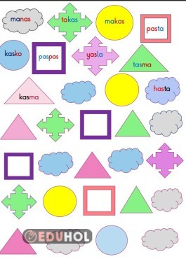 BASARA KAS YAS BAS ŞEKİLLERE KELİME YAZMA