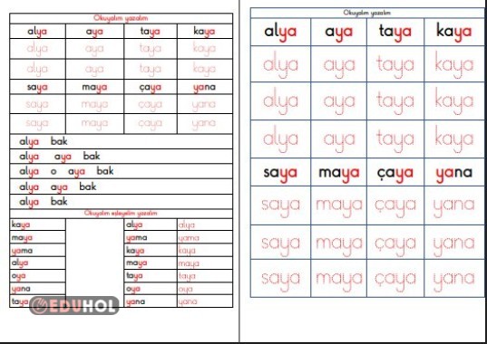 BASARA YA HECESİ OKUMA YAZMA ETKİNLİKLERİ PDF
