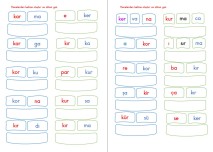 BASARA KAR KER KİR KOR KUR HECELERİ İLE KELİME OLUŞTURMA ÇALIŞMASI