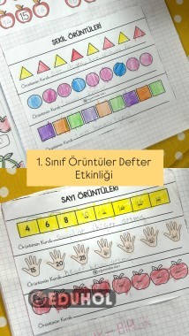 RENKSİZ - Sayı ve Şekil Örüntüleri Defter Etkinliği