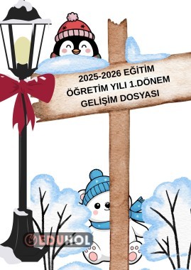 1 VE 2. SINIFLAR 1.DÖNEM GELİŞİM DOSYASI KAPAĞI