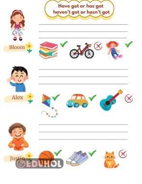 Have got has got writing snd speaking worksheet