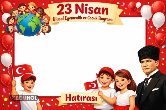 23 Nisan Hatırası fotoğraf çerçevesi