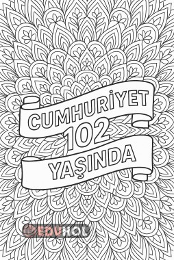 Cumhuriyet mandala boyama ❤️🤍