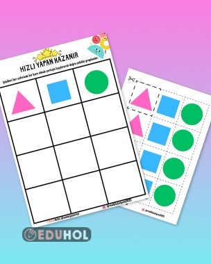 Geometrik şekiller oyun kartı