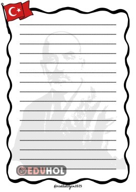 İstiklal marşı yazma şablonu