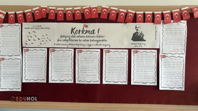 Mehmet Akif Ersoy’u anma haftası Uzun posteri