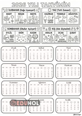Boyanabilir 2026 Takvimi