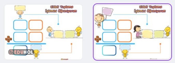 Eldeli Toplama İşlemi Yaz Sil Şablonu