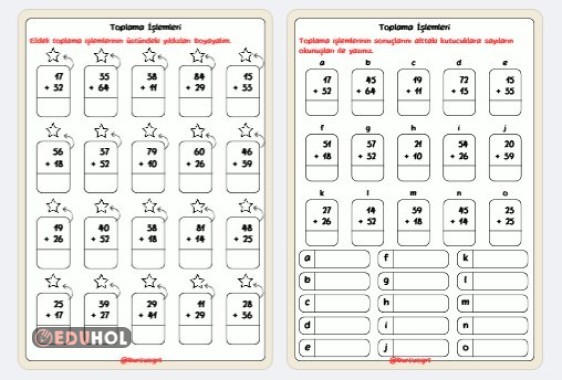 Eldeli ve Eldesiz Karışık Toplama İşlemleri