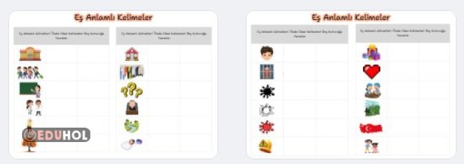 Görselli Eş Anlamlı Kelimeler