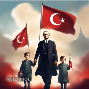 Canva'nın yeni uygulaması Magic Studio ile sihirli içerikler oluşturabilirsiniz. Örnek olarak Atatürk ile çocuklar ve kendim için İlknur Öğretmen ile çocuklar temalı Türk bayraklı görseller denedim.