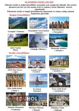 Ülkemizin Doğal ve Tarihi Güzellikleri