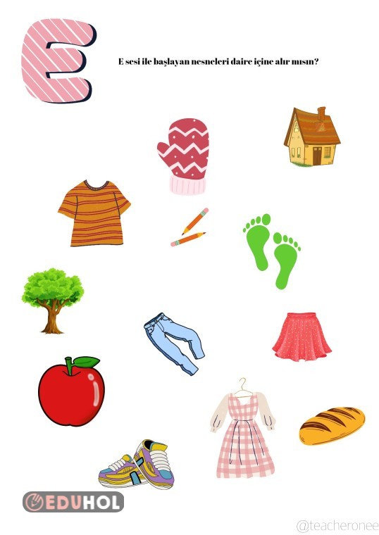 E Sesi İle Başlayan Nesneleri ... | Eduhol - Ders Videoları İzle Online ...