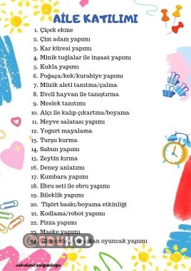 Aile katılımı etkinlikleri