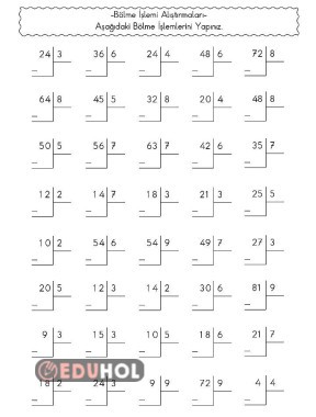 Bölme alıştırmaları