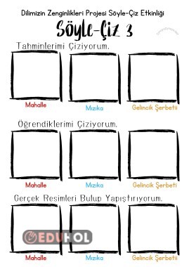 dilimizin zenginlikleri söyle çiz