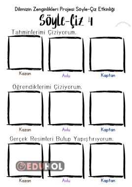 dilimizin zenginlikleri söyle çiz