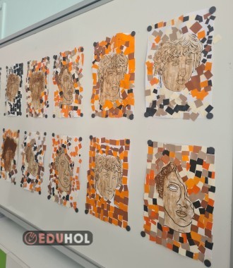 Kahve kokulu mozaik çalışması