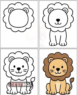 Kolay çizimler aslan