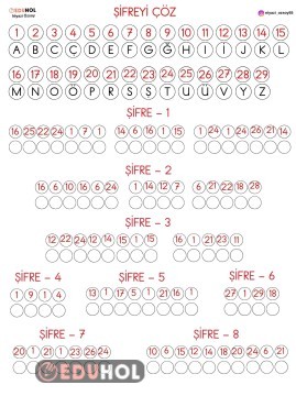 ALFABE SIRASI ŞİFRE ÇÖZME