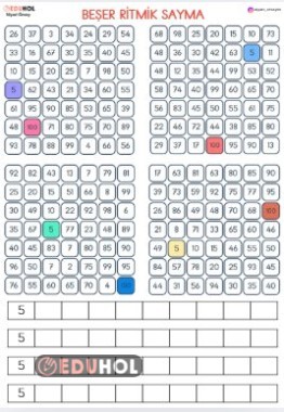 BEŞER RİTMİK SAYMA VE YAZMA