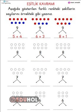 EŞİTLİK ÇALIŞMA SAYFALARI