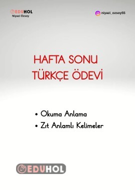 HAFTA SONU TÜRKÇE ÖDEVİ