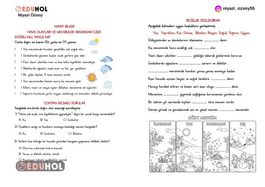 HAVA OLAYLARI VE MEVSİMLER ARASINDAKİ İLİŞKİ