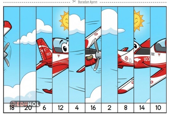 İKİŞER RİTMİK SAYMA KES YAPIŞTIR