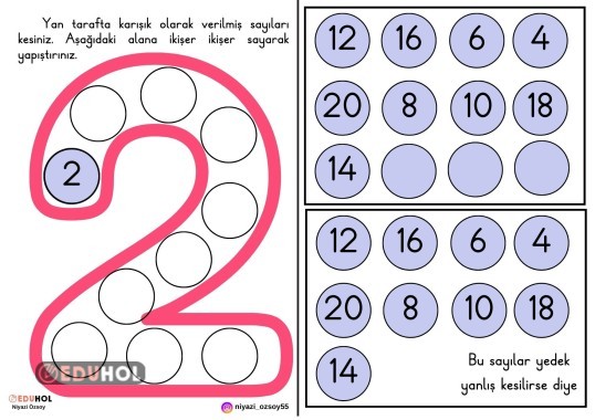 İKİŞER RİTMİK SAYMA KES YAPIŞTIR