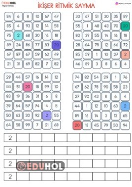 İKİŞER RİTMİK SAYMA LABİRENTLERİ VE YAZMA