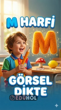 M SESİ GÖRSEL DİKTE-1 (CEVAP ANAHTARLI)