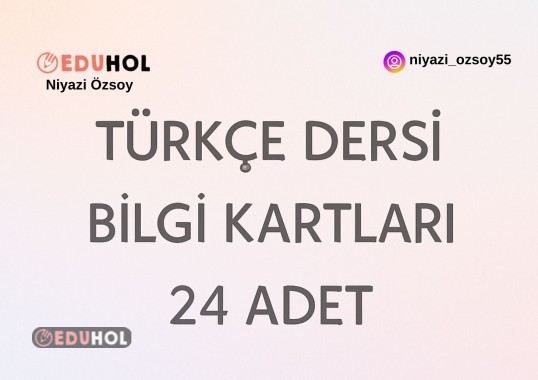 Türkçe Dersi Bilgi Kartları