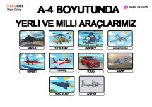 A4 BOYUTUNDA YERLİ VE MİLLİ ARAÇLARIMIZ