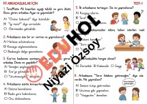 HAYAT BİLGİSİ TEST - 1