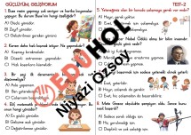 HAYAT BİLGİSİ TEST - 2
