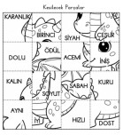 ZIT ANLAMLI KELİMELER YAPBOZ RENKSİZ