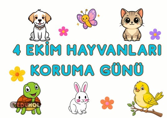 4 EKİM HAYVANLARI KORUMA GÜNÜ PANO GÖRSELİ