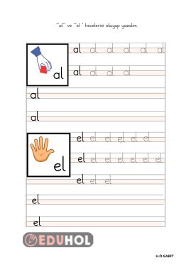 al ve el hecelerini okuma yazma