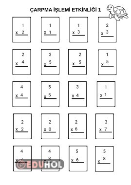 ÇARPMA İŞLEMİ ETKİNLİĞİ 1