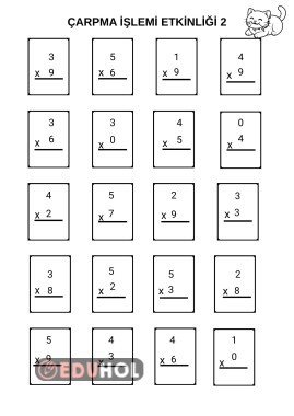 ÇARPMA İŞLEMİ ETKİNLİĞİ 2