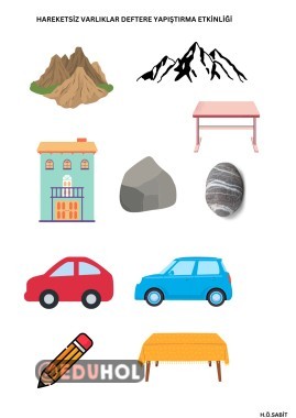 FEN BİLİMLERİ HAREKETSİZ VARLIKLAR DEFTERE YAPIŞTIRMA ETKİNLİĞİ