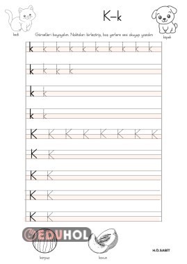 K SESİ OKUMA YAZMA