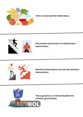 KAZALARDAN KORUNMAK İÇİN ALMAMIZ GEREKEN ÖNLEMLER DEFTERE YAPIŞTIRMA 2