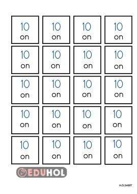 ON KELİMESİ DEFTERE YAPIŞTIRMA